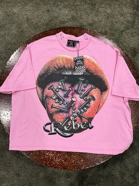Rebel Vengeance Men’s Pink Graphic Tee